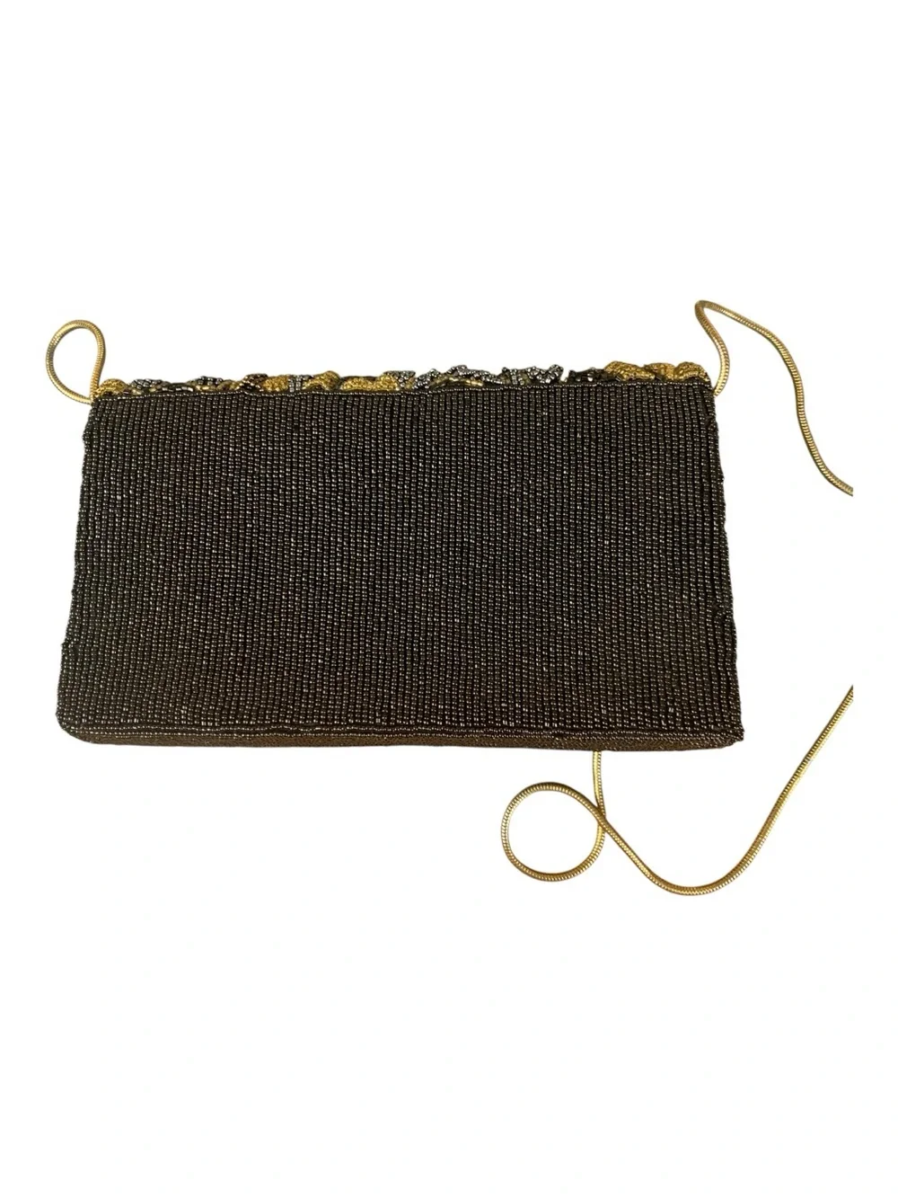 Vtg Carolyne‎ Barton Nights 80's Multi Color Beaded Cocktail Bag Clutch Floral